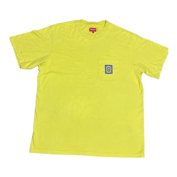 Supreme Pocket T-shirt Crest Label Size Large Embroidered Patch